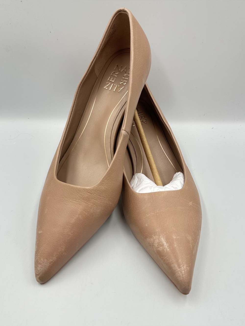 Naturalizer Pump Natalia Leather Taupe W 7.5M Look Distressed READ DESCRIPTION